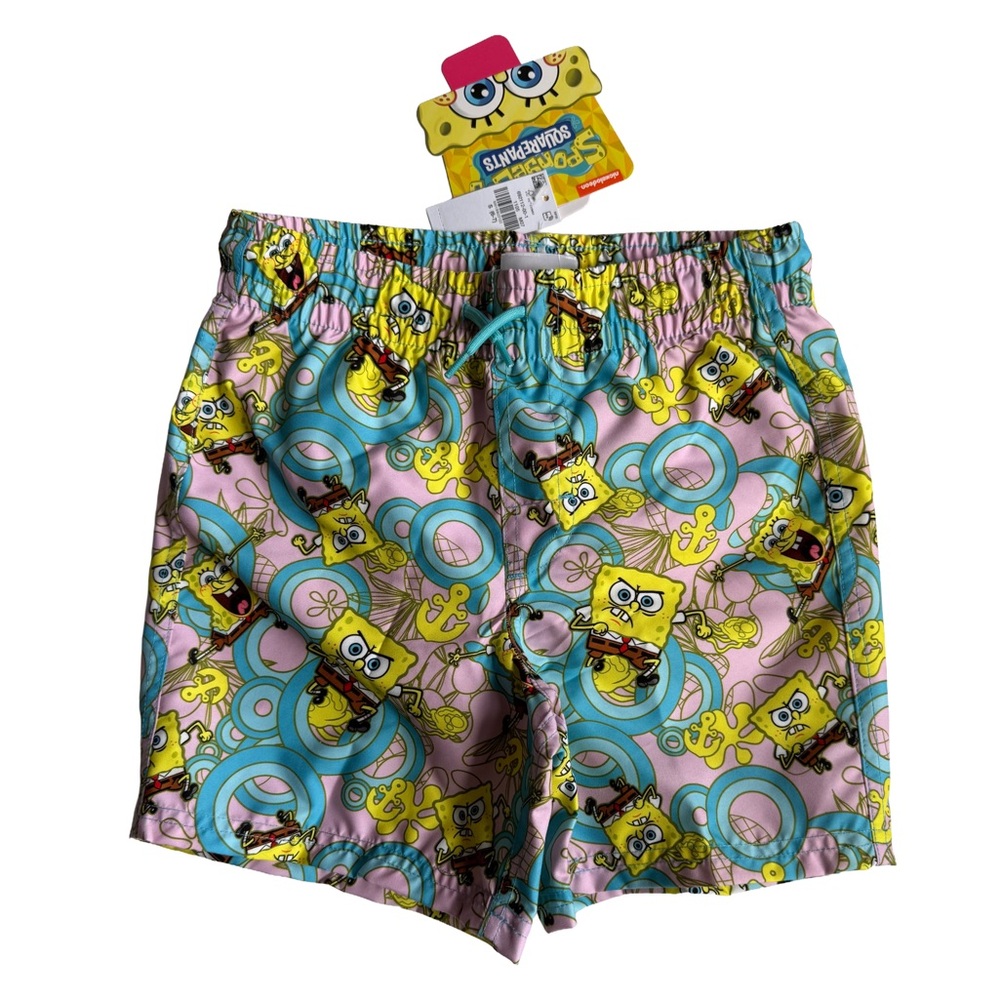 Nickelodeon SpongeBob SquarePants Swim Trunks Size Small 6-7